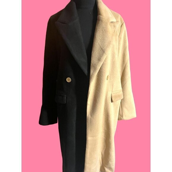 nwt  designer winter coat polyester heavy thick size medium by adore button clos - Picture 1 of 6